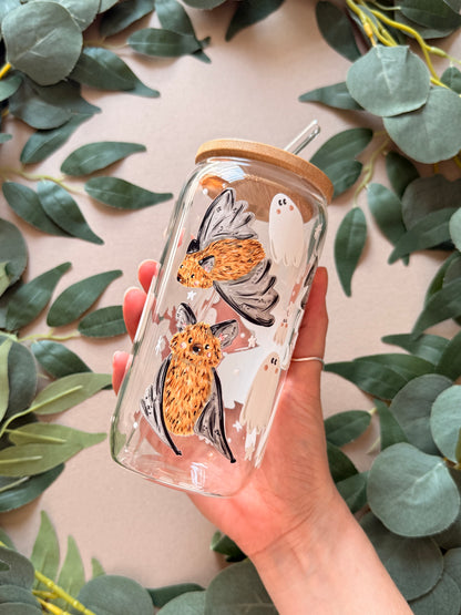 Bat Ghost Glass Tumbler