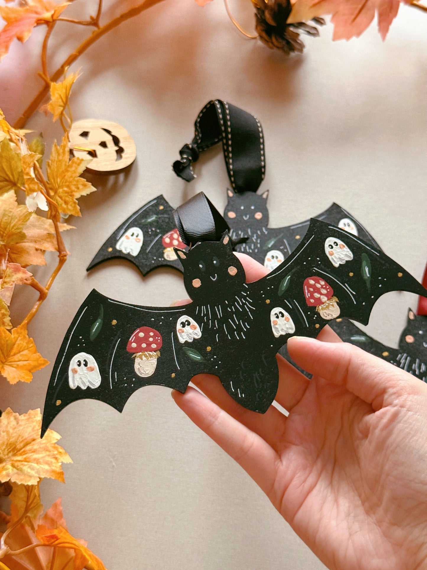 Wooden Bat Decoration