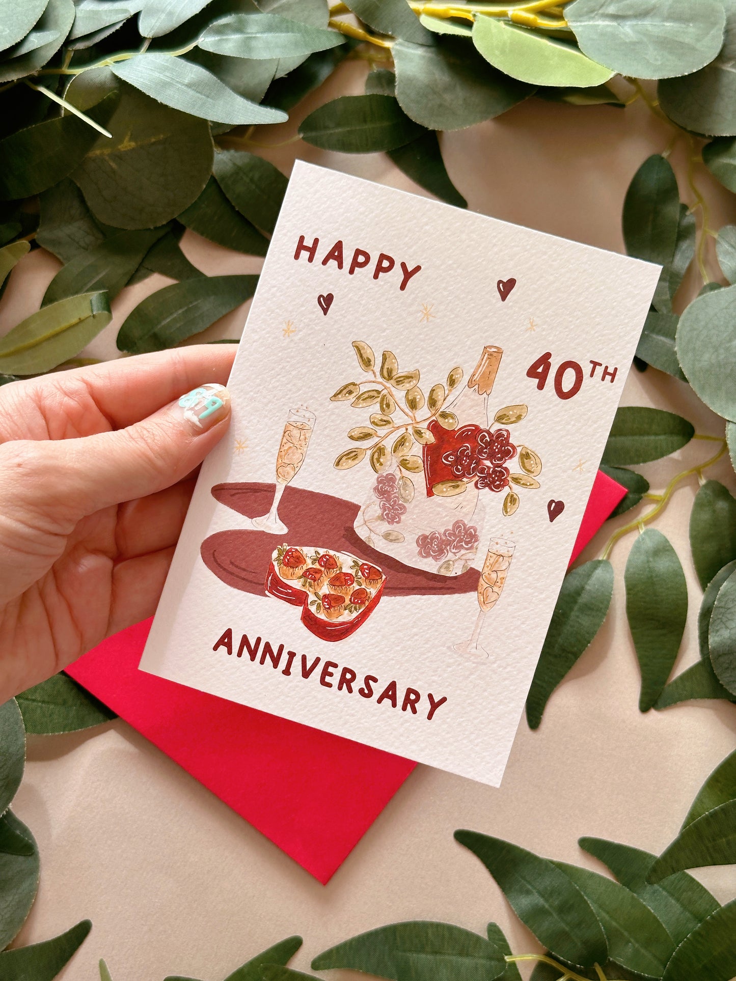 40th Wedding Anniversary Card