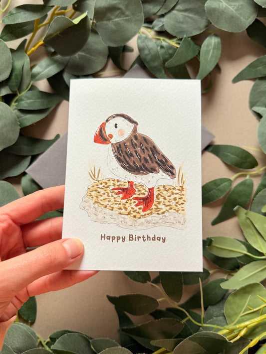 Puffin Birthday Card