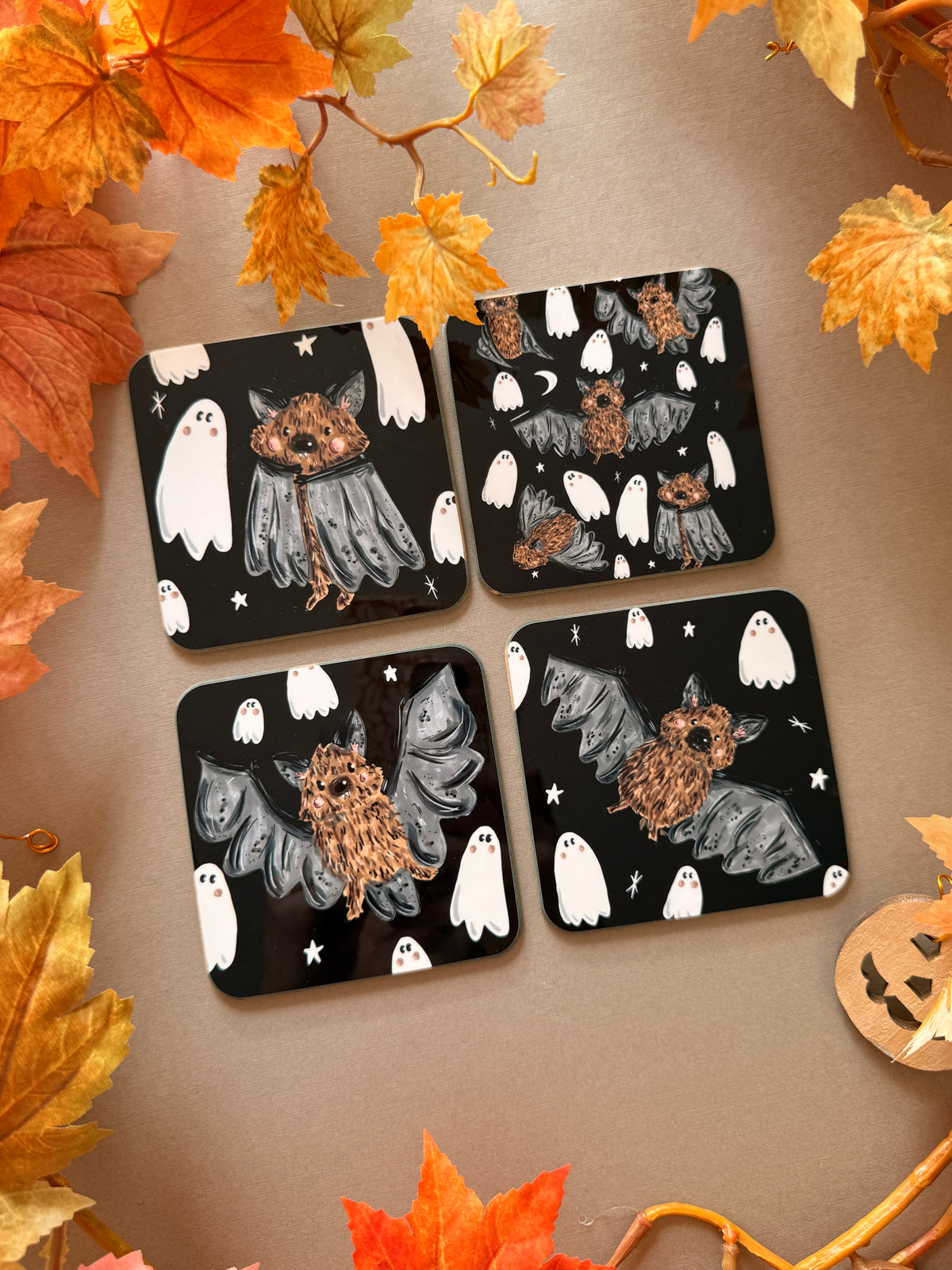 Bat Ghost Coaster