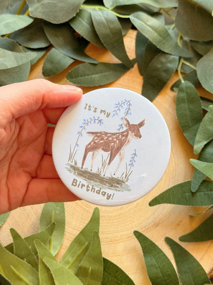 Deer Birthday Badge