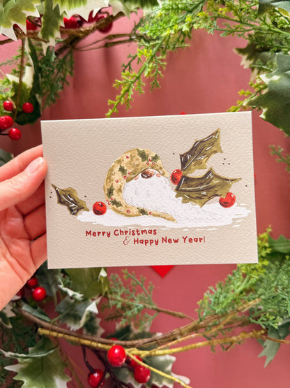 Holly Tomte Christmas Card