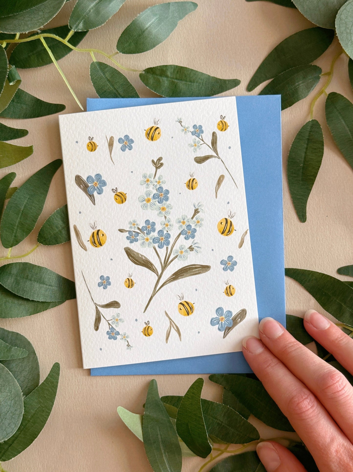 Bee Forget Me Not Card
