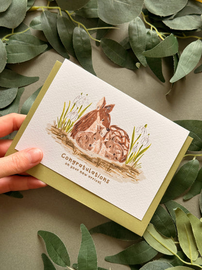Deer New Baby Card