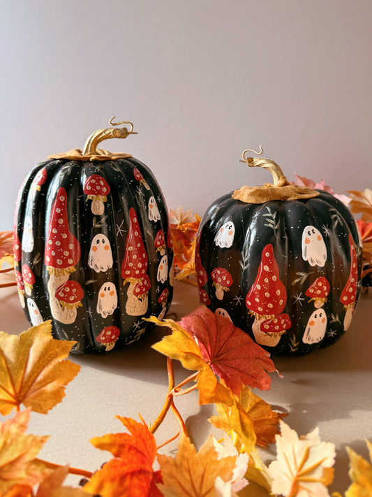 Mushroom Ghost Pumpkin