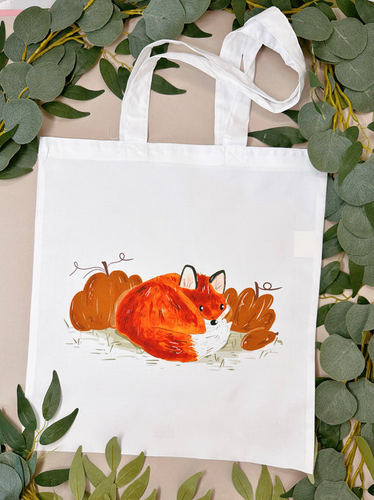 Pumpkin  Fox Tote Bag