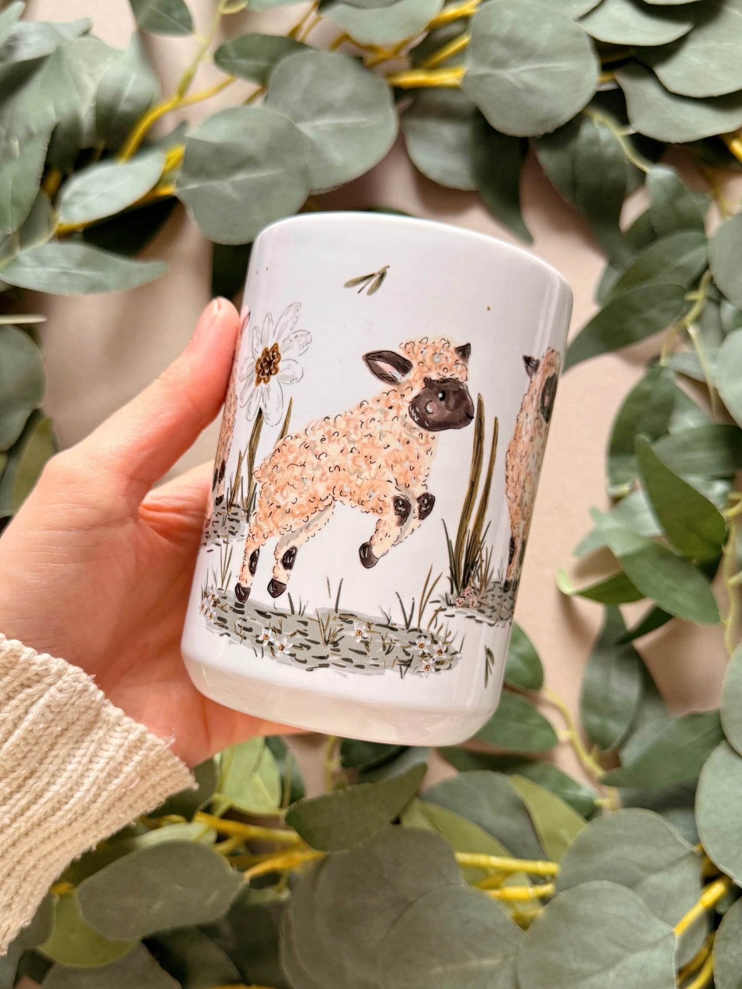 Lamb Tall Ceramic Mug