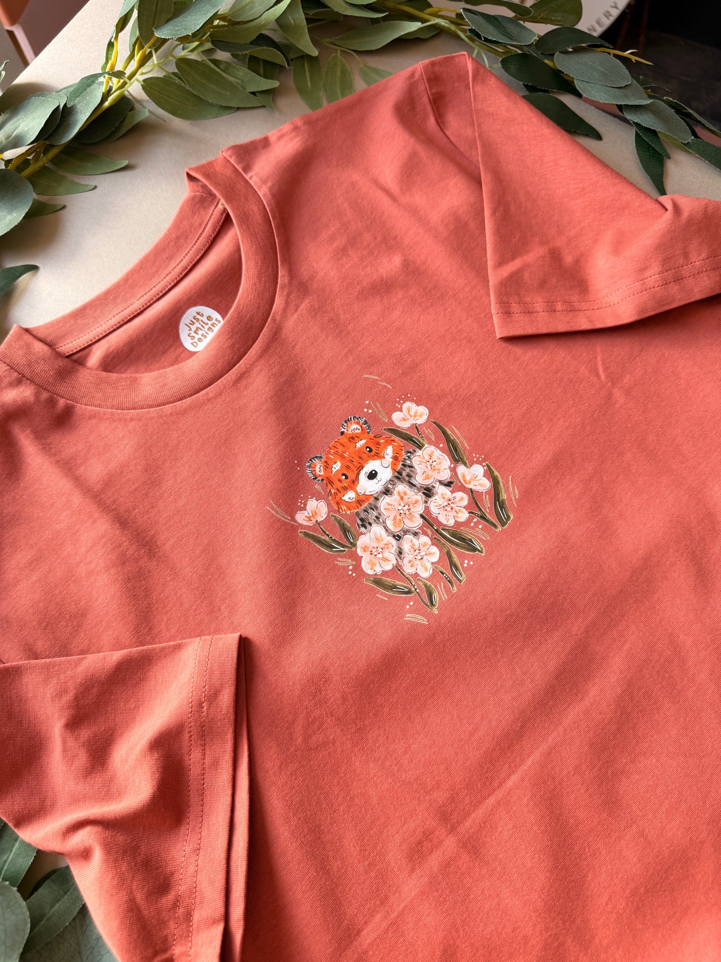 Pansy Red Panda T-Shirt - Organic Cotton