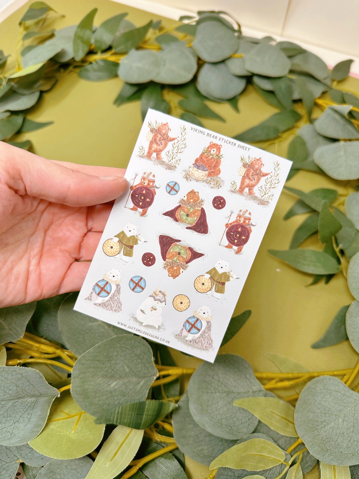 Viking Bear Sticker Sheet