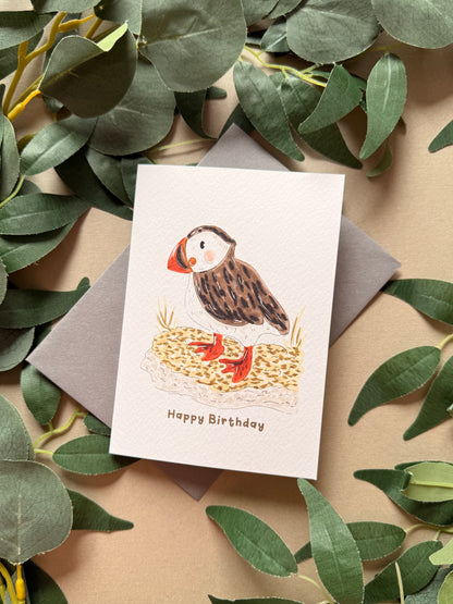 Puffin Birthday Card