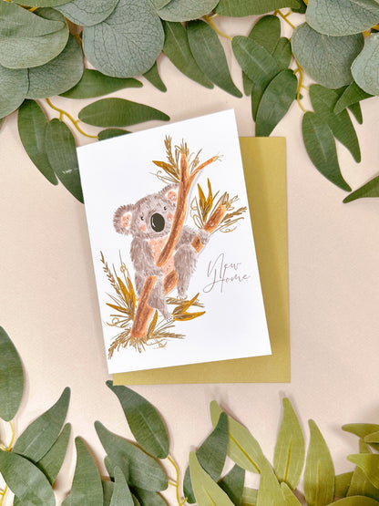 Tree Koala New Home Card