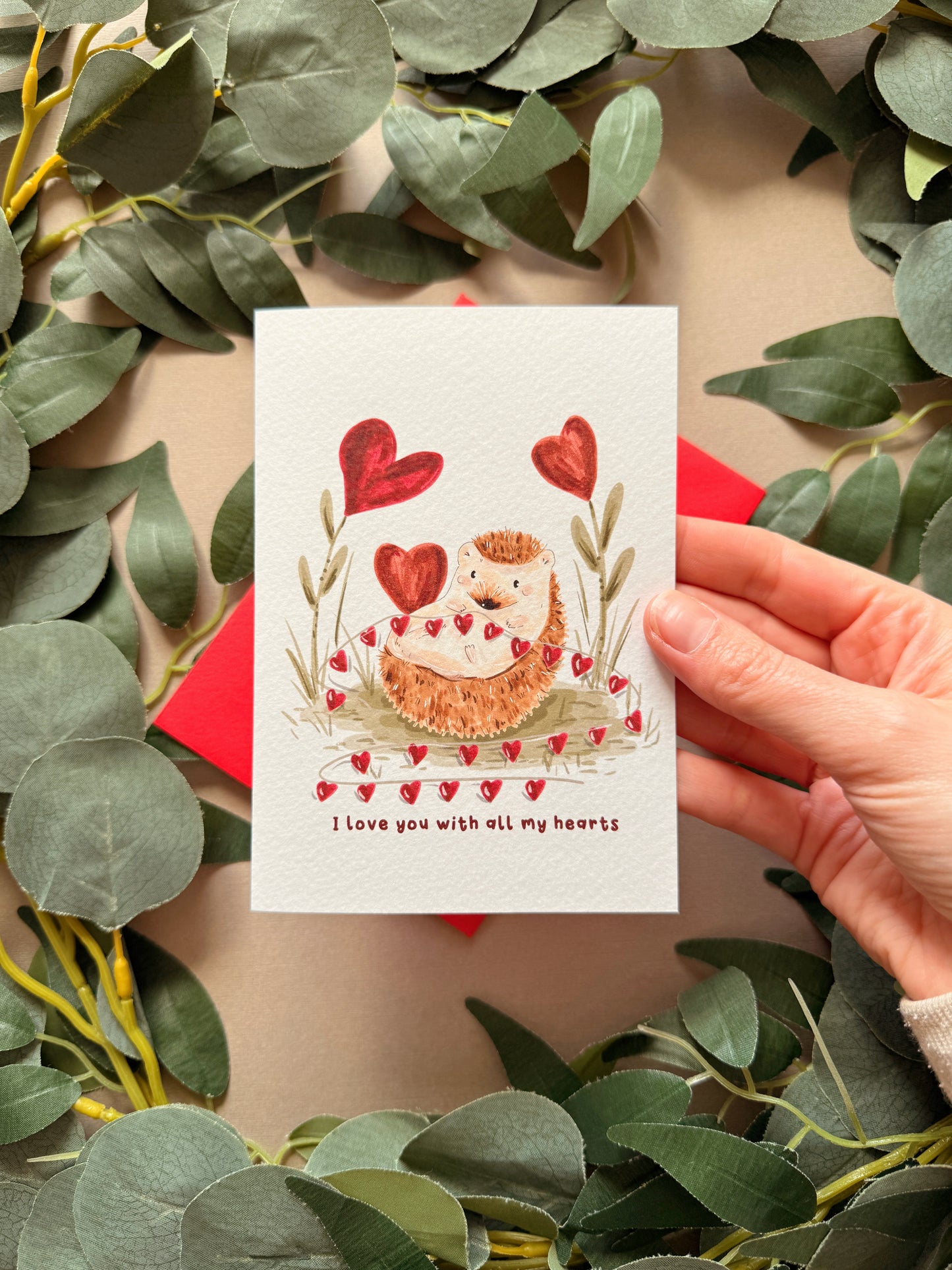 Hedgehog Love Card