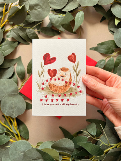Hedgehog Love Card