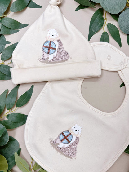 Viking Bear Bib & Hat Set