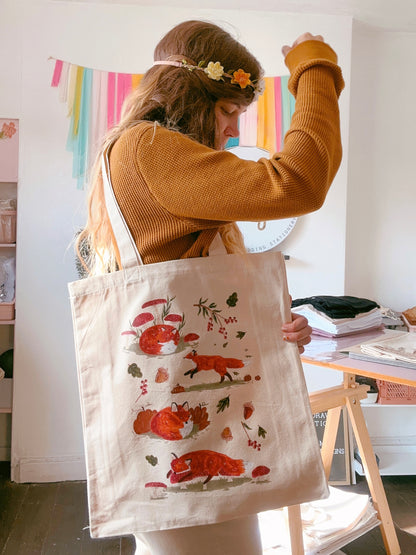 Autumnal Fox Giant Tote Bag