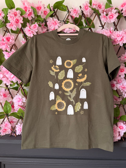Sunflower Ghost T-Shirt - Organic Cotton