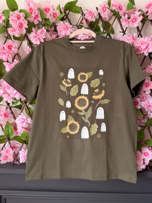 Sunflower Ghost T-Shirt - Organic Cotton