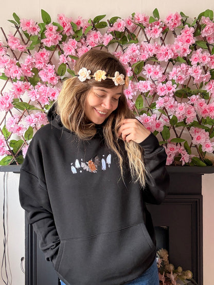 Bat Ghost Hoodie - Embroidered