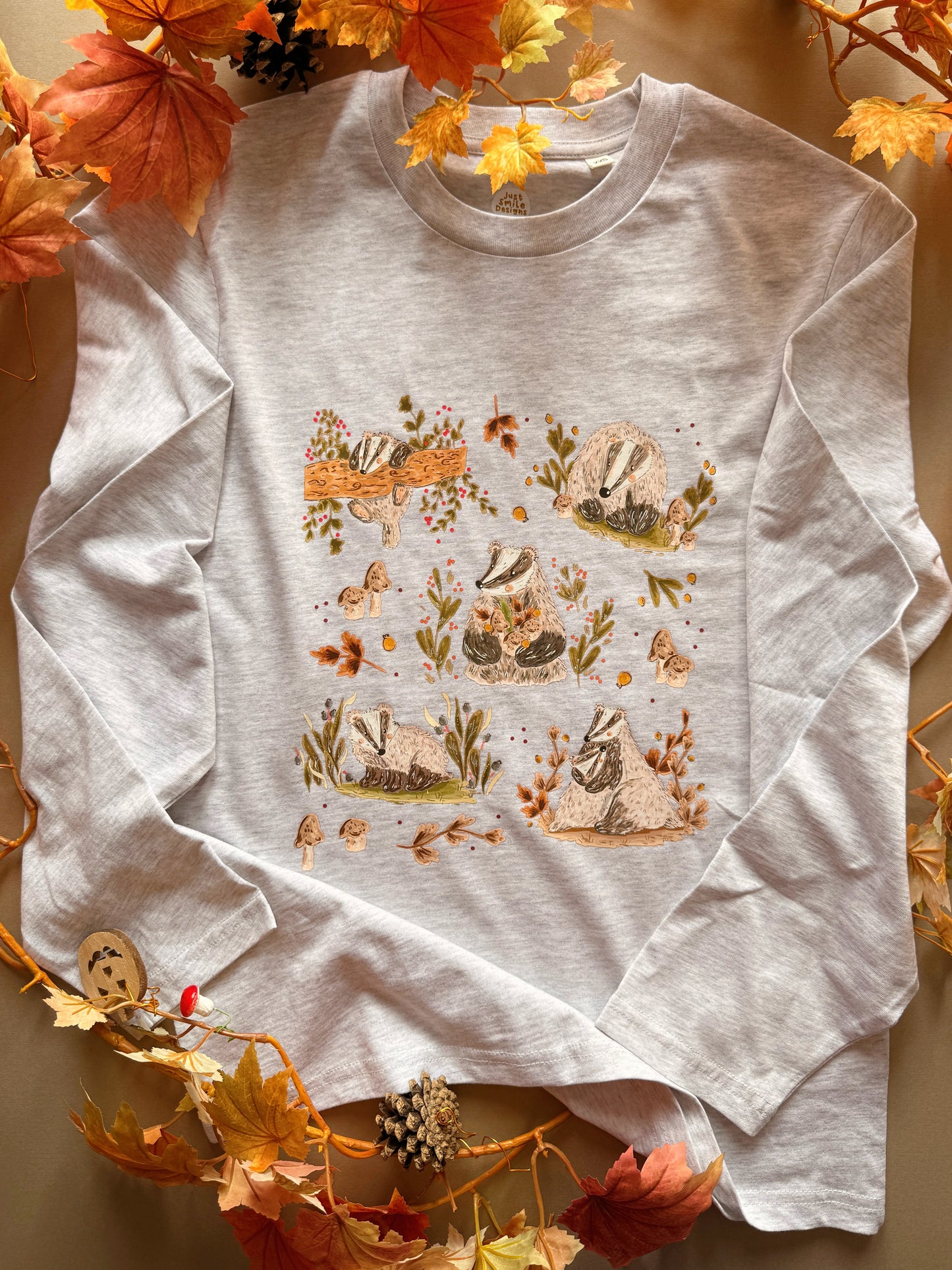 Woodland Badger Top - Organic Cotton