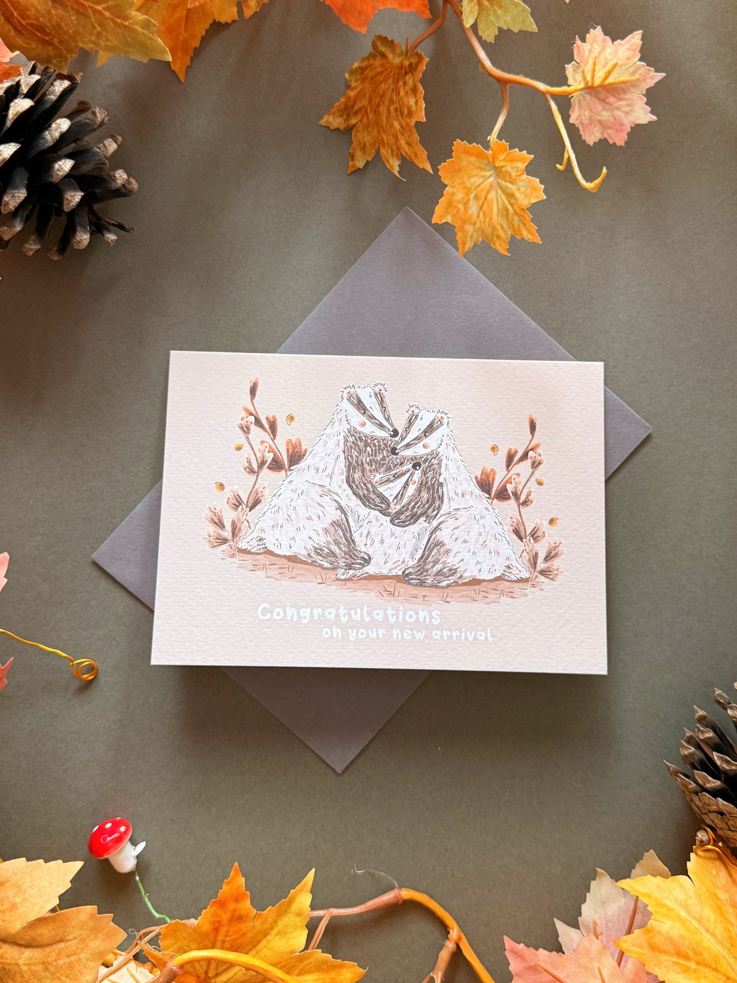 Badger New Baby Card