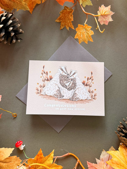 Badger New Baby Card