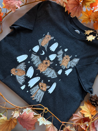 Bat Ghost T-Shirt - Organic Cotton (Midnight)