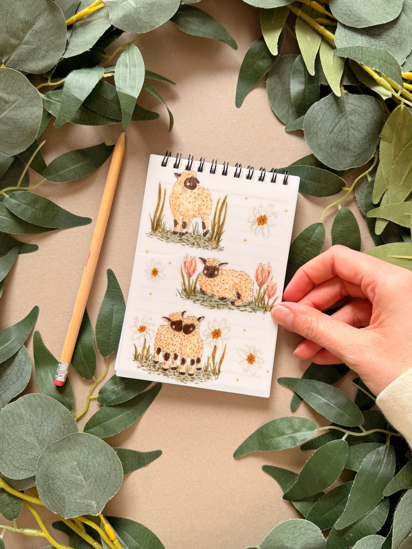 Lamb Spiral Notebook - A6