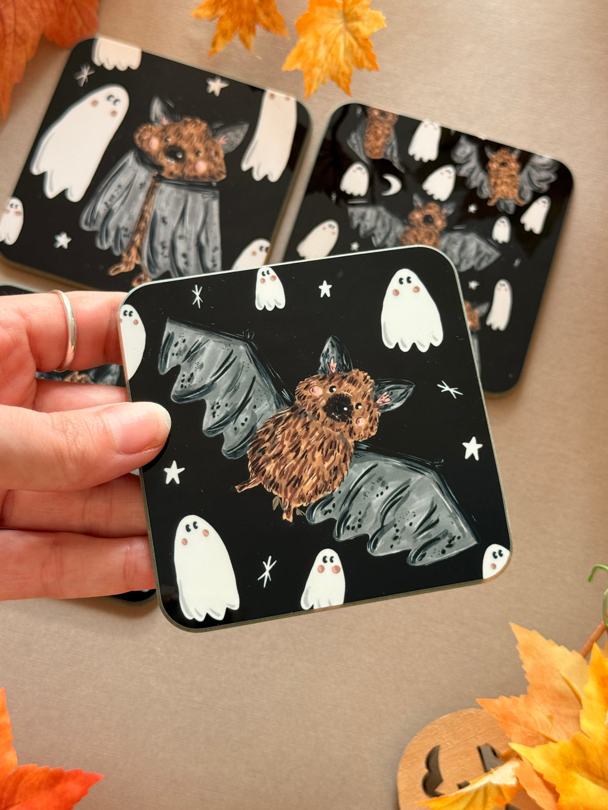 Bat Ghost Coaster
