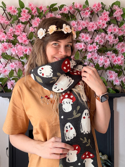 Mushroom Ghost Scarf