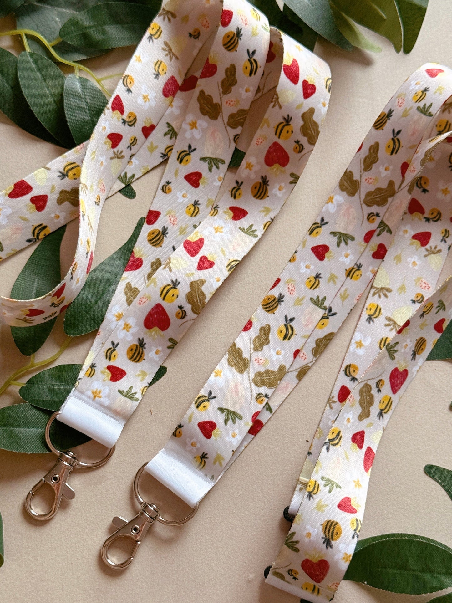 Strawberry Bee Lanyard