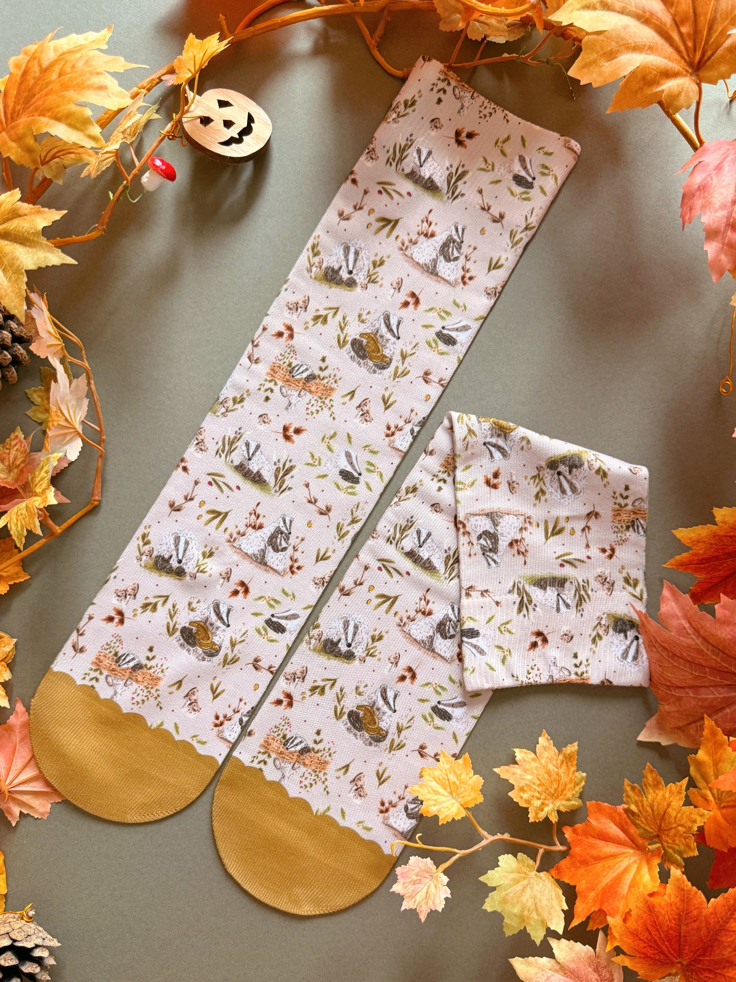 Woodland Badger Sock
