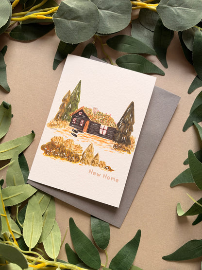 Cabin New Home Card