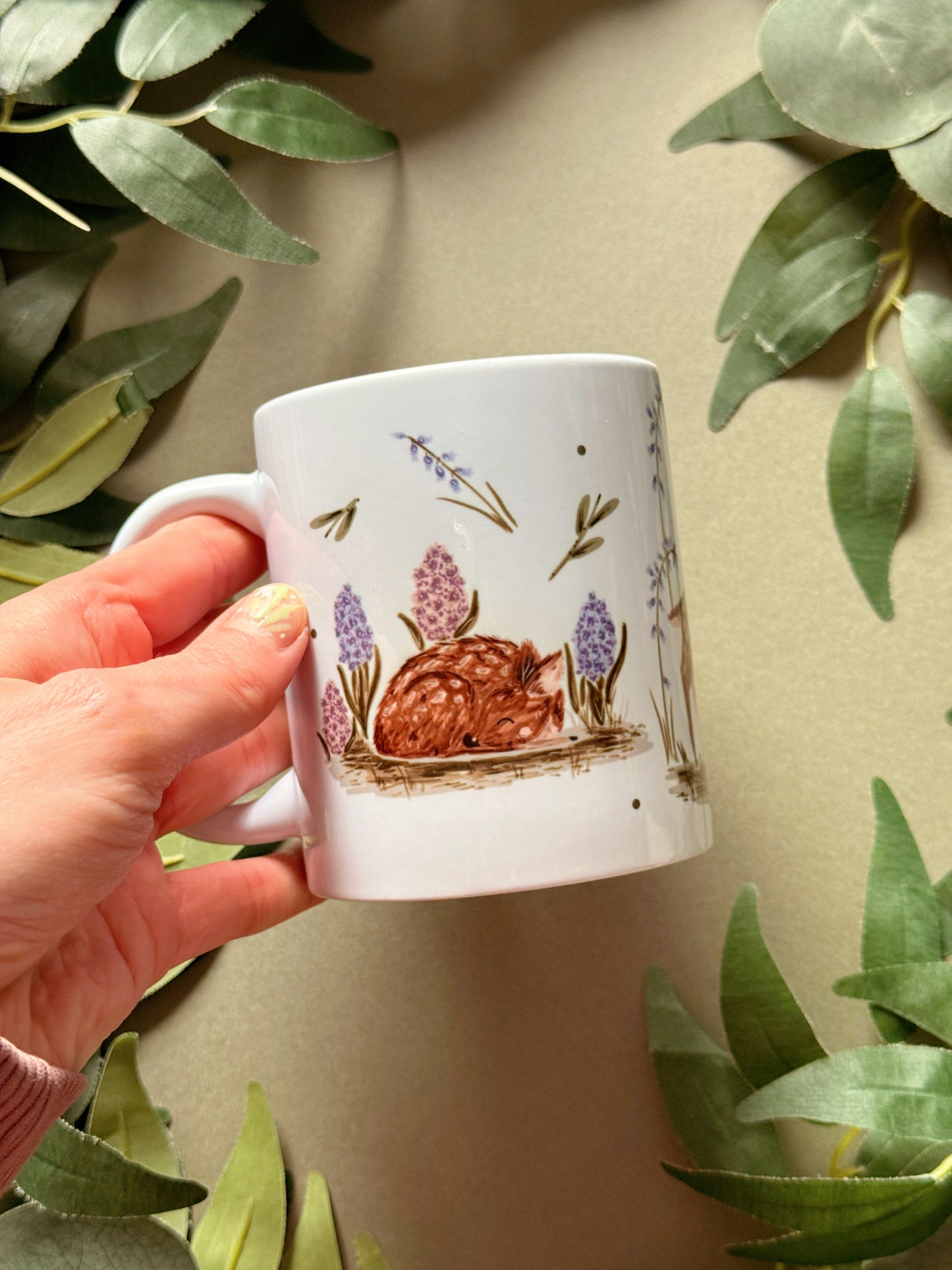 Spring Deer Ceramic Mug