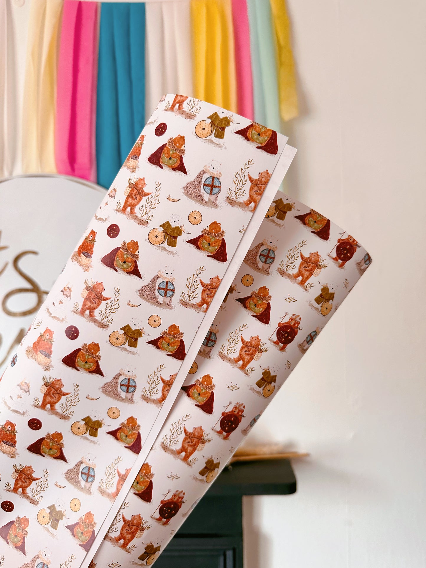 Viking Bear Wrapping Paper