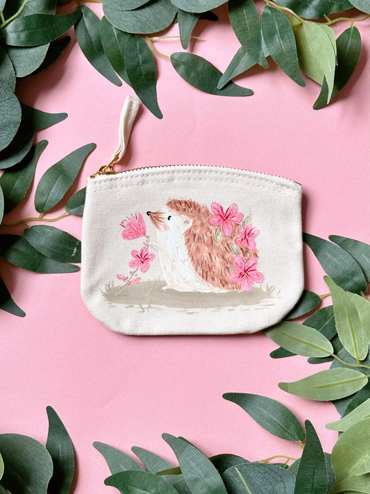 Pink Sakura Hedgehog Purse