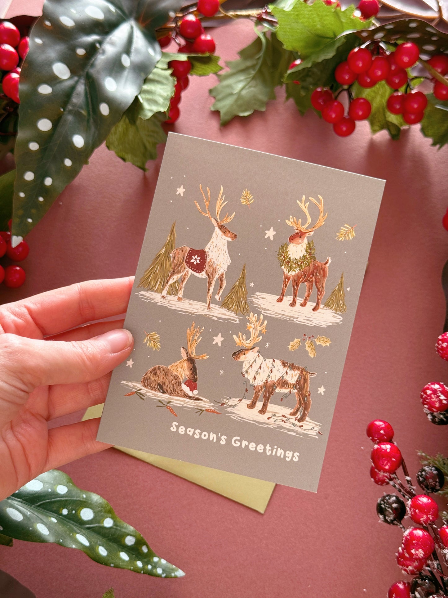 Reindeers Christmas Card