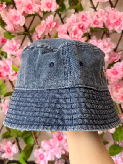 Daisy Bee Embroidered Bucket Hat