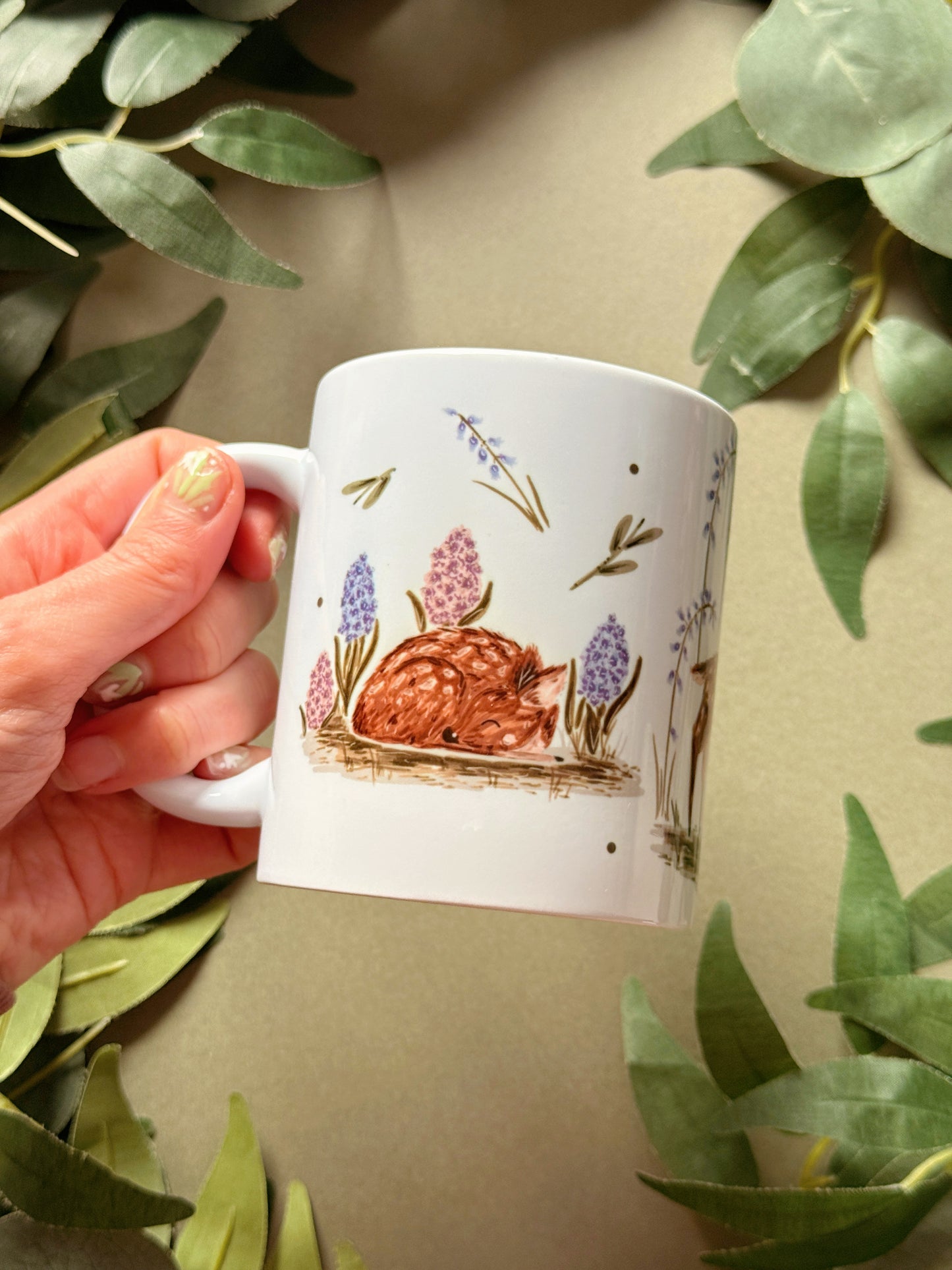 Spring Deer Ceramic Mug
