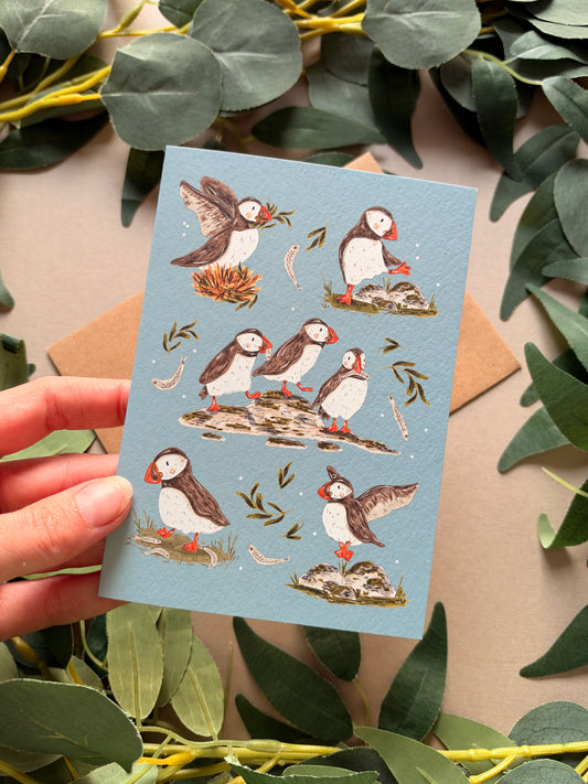 Puffins Card