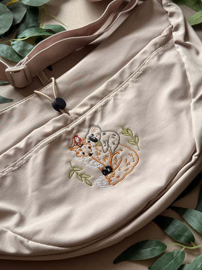 Fox, Koala & Robin Embroidered Crossbody Bag