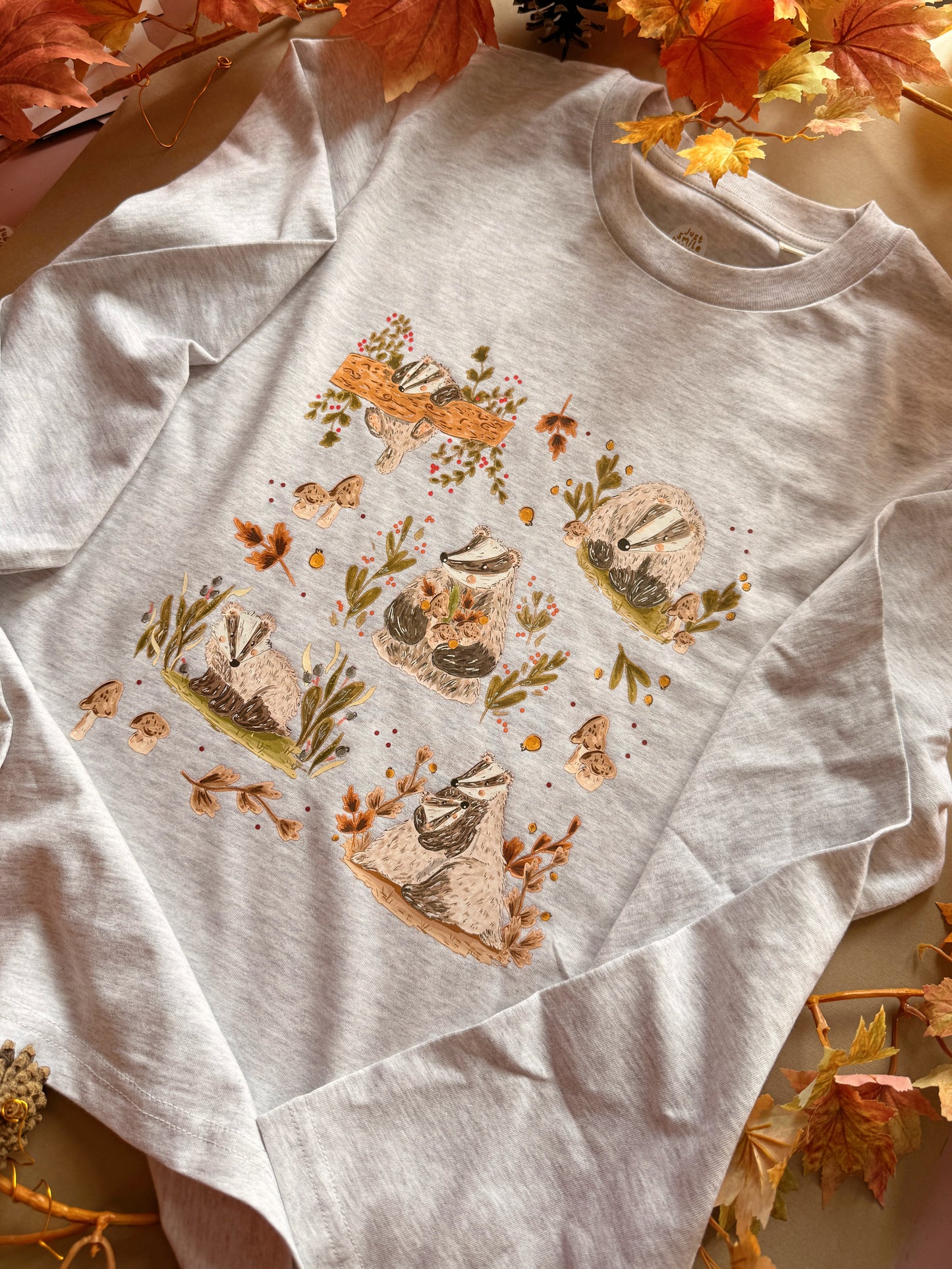 Woodland Badger Top - Organic Cotton
