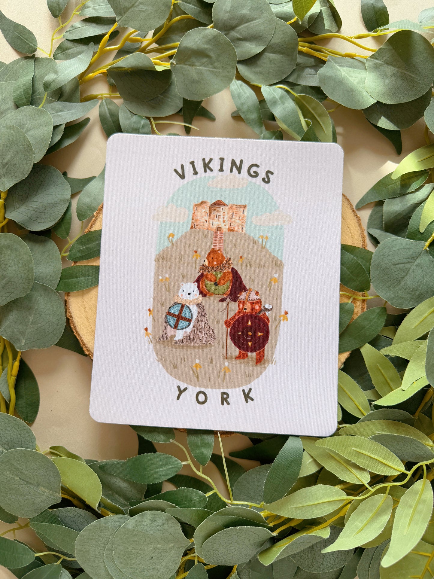 Viking Bear Mousemat - Rectangle