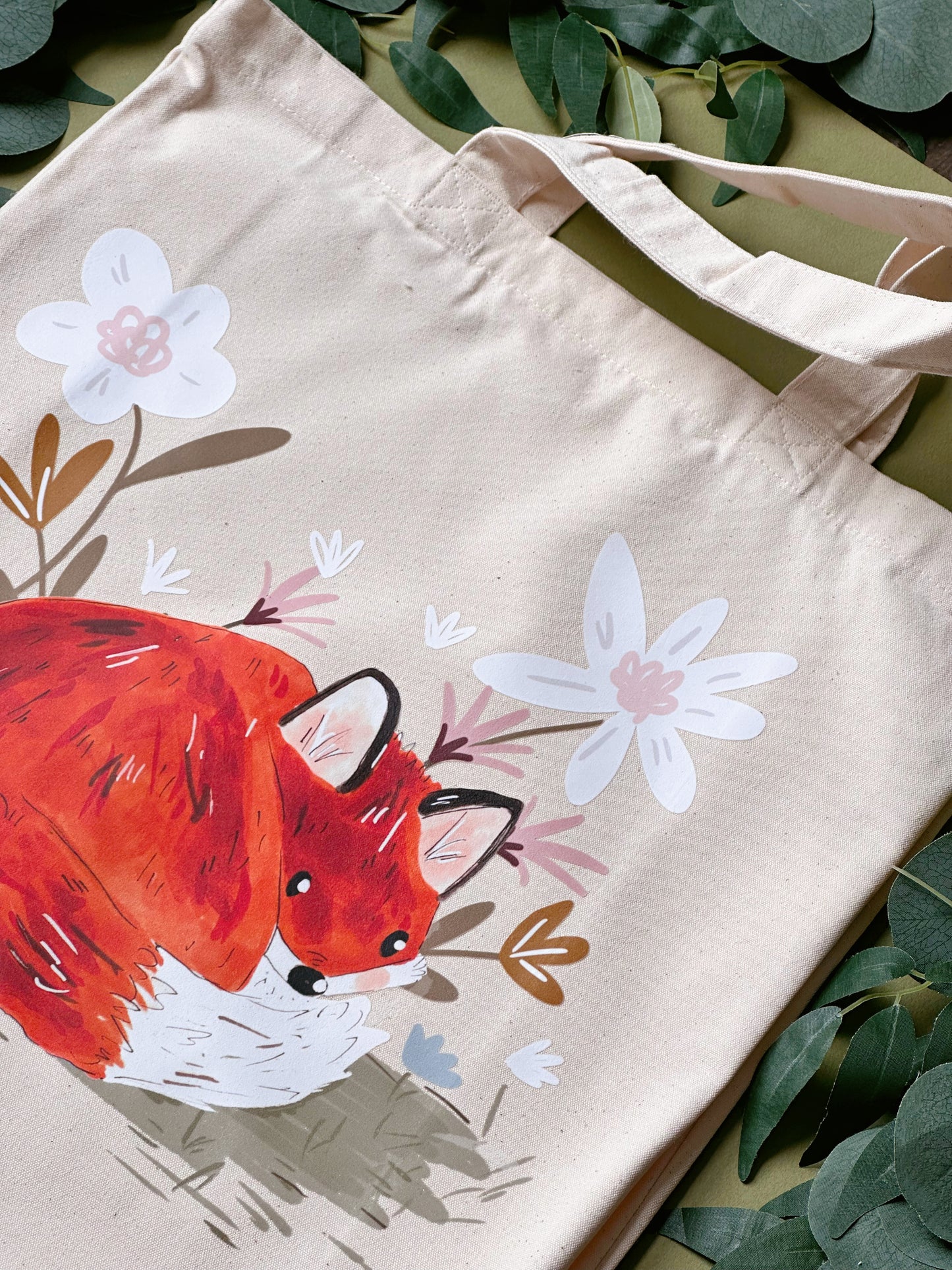 Daisy Fox Giant Tote Bag