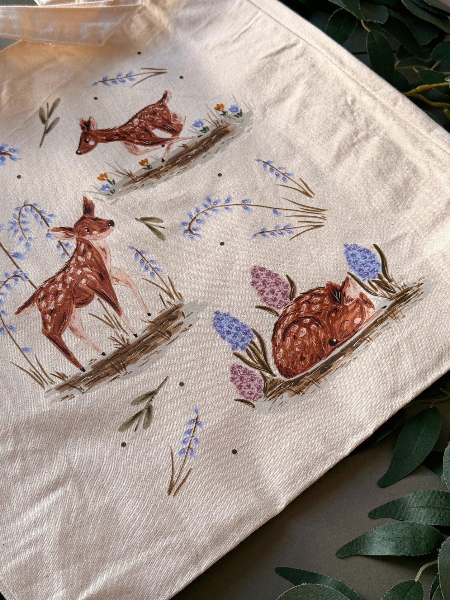 Spring Deer Giant Tote Bag