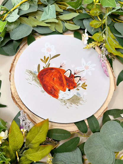 Floral Fox Mousemat