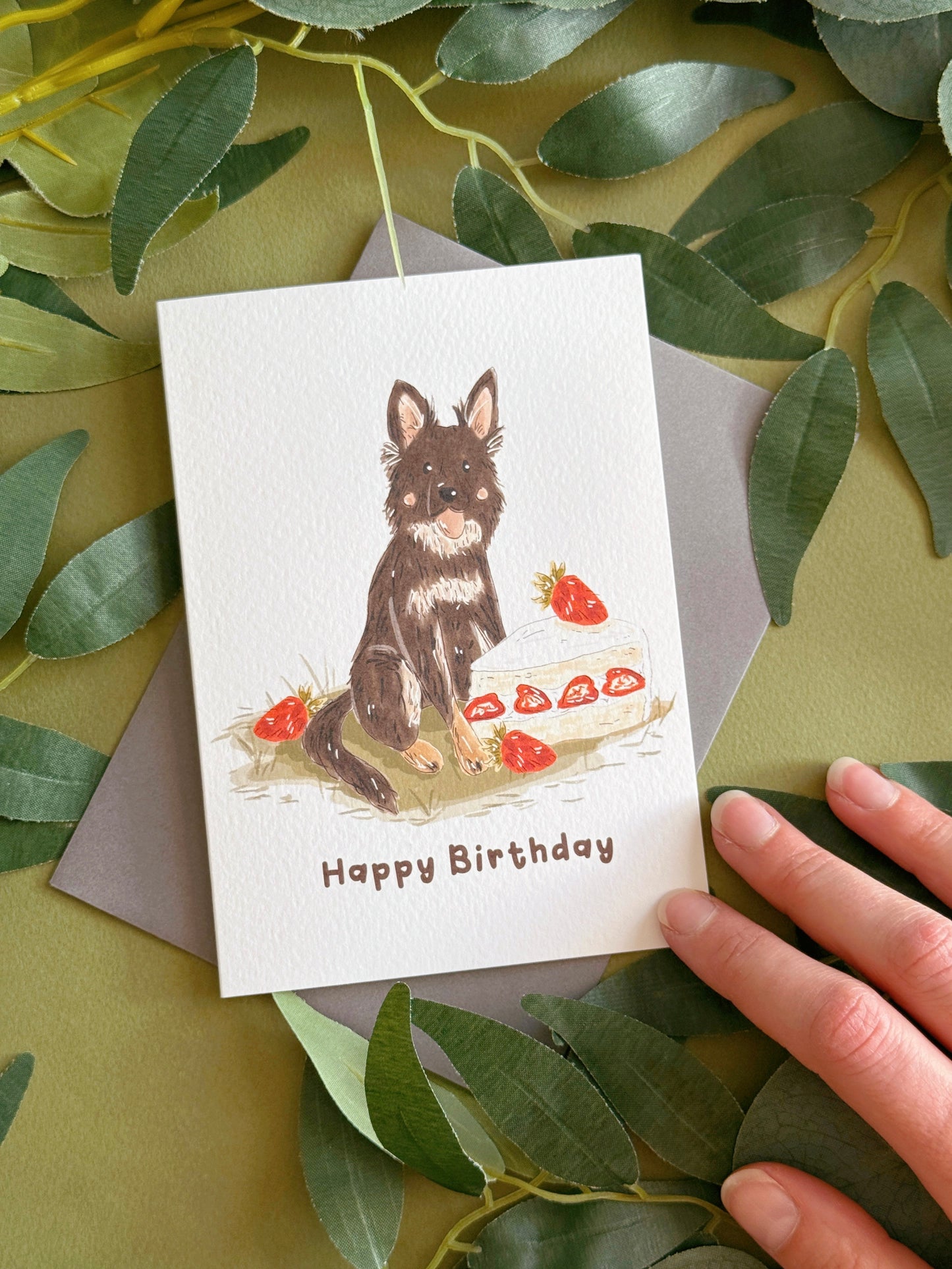 Dog Cake Birthday Card