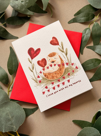 Hedgehog Love Card
