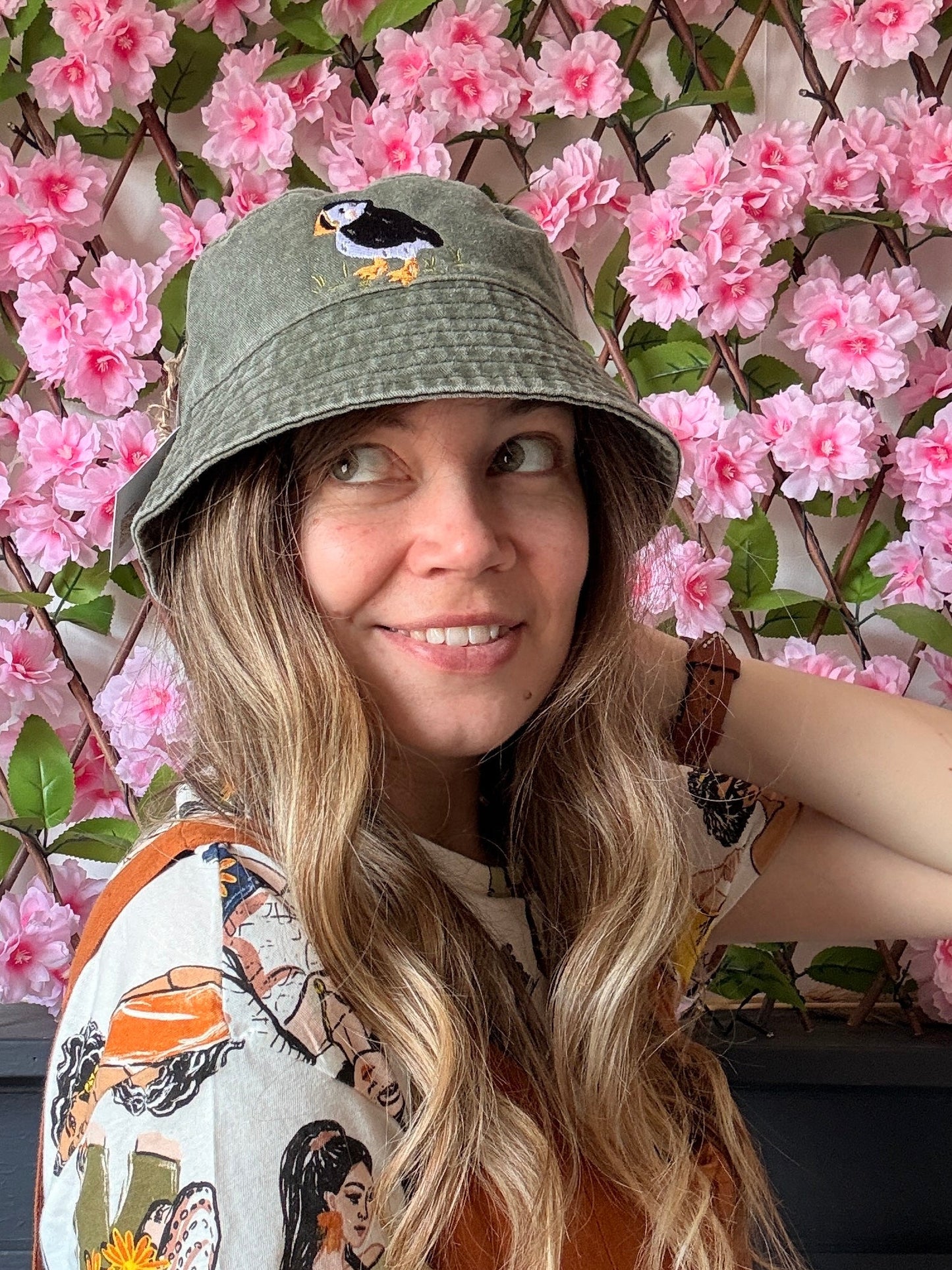 Puffin Embroidered Bucket Hat