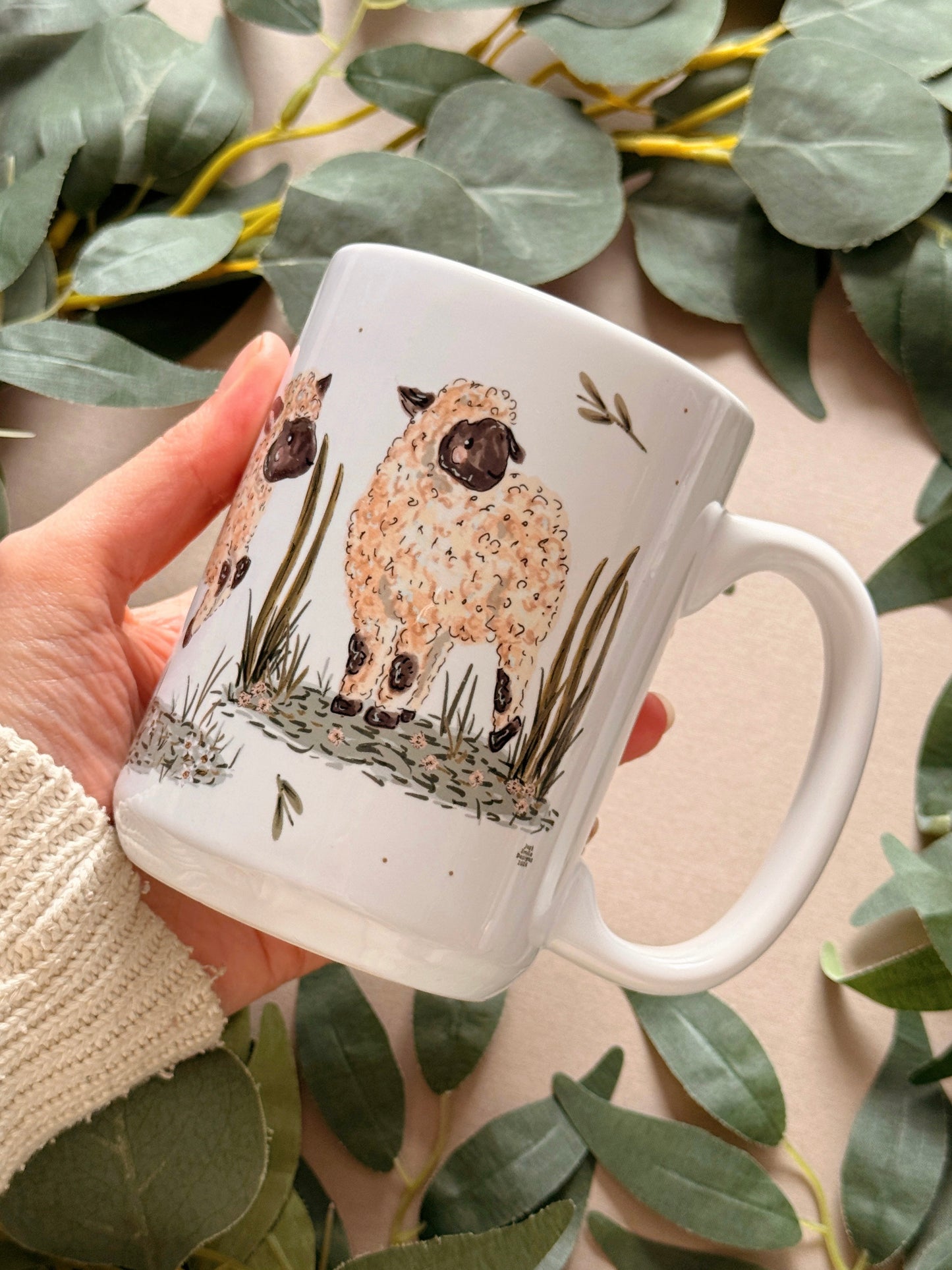 Lamb Tall Ceramic Mug